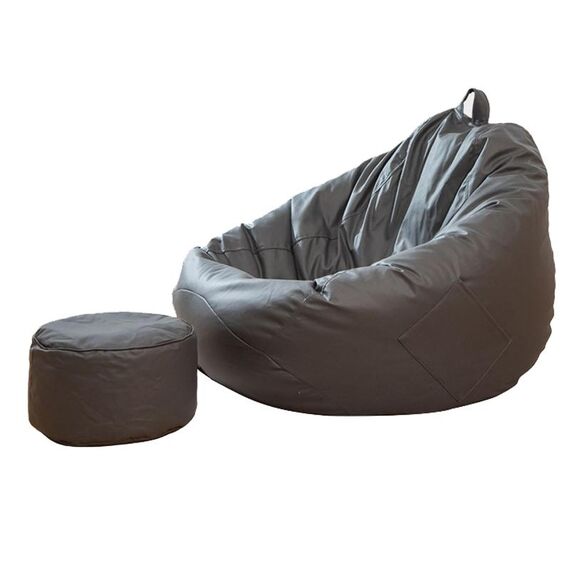 Coprisedia a sacco e coprisgabello 110x120cm Set in tessuto tecnico impermeabile (grigio)