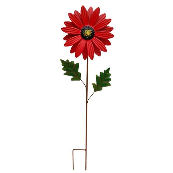 Disposizione del paesaggio del giardino del prato esterno Inserti decorativi in ​​ferro per fiori (rosso)