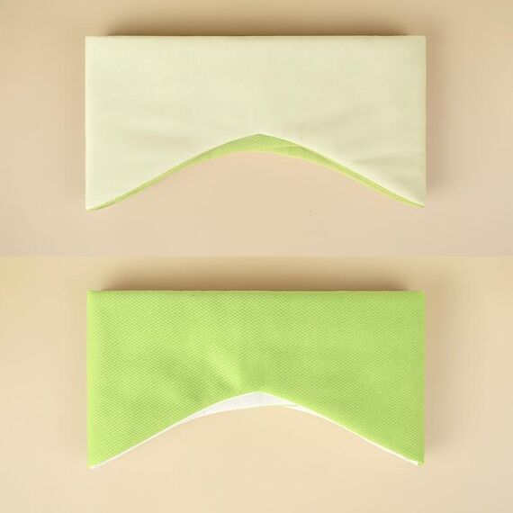 Mascherina per gli occhi a doppio uso, doppia faccia, protezione per gli occhi con riduzione del rumore completa (giallo freddo + verde caldo)