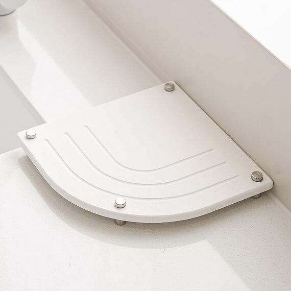 Tappetino per asciugatura del piano di lavoro del bagno Diatomite Tappetino assorbente per l'acqua ad asciugatura rapida a forma di ventaglio, Colore: S02 Bianco (21x21cm)