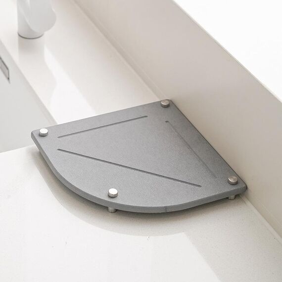 Tappetino per asciugatura del piano di lavoro del bagno Diatomite Tappetino assorbente per l'acqua ad asciugatura rapida a forma di ventaglio, colore: S06 grigio scuro (21x21 cm)