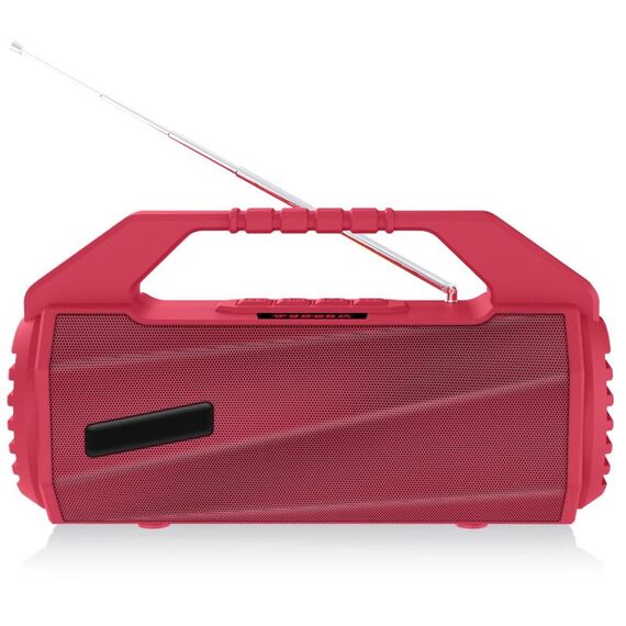 Newrixing NR-4025FM con altoparlante Bluetooth portatile per acqua a prova di spruzzi per esterni, supporto per la chiamata a mani libere / scheda TF / disco FM / U (rosso)