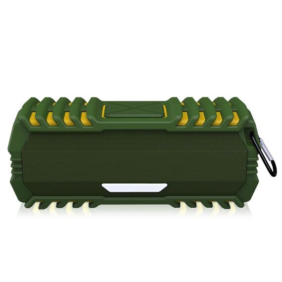 NewRixing NR-5015 Altoparlante portatile portatile per esterno con gancio, supporto per la chiamata a mani libere / scheda TF / disco FM / U (verde)