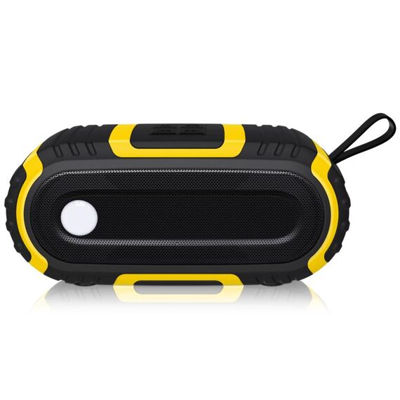 NUOVOXING NR-5016 Speaker Bluetooth a prova di spruzzi per esterni, supporta la chiamata a mani libere / scheda TF / disco FM / U (giallo)