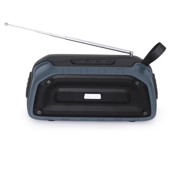 Nuovo Rixing NR-906FM TWS Impermeabile Bluetooth Altoparlante Supporto Chiamata a mani libere / FM con maniglia e antenna (blu scuro)