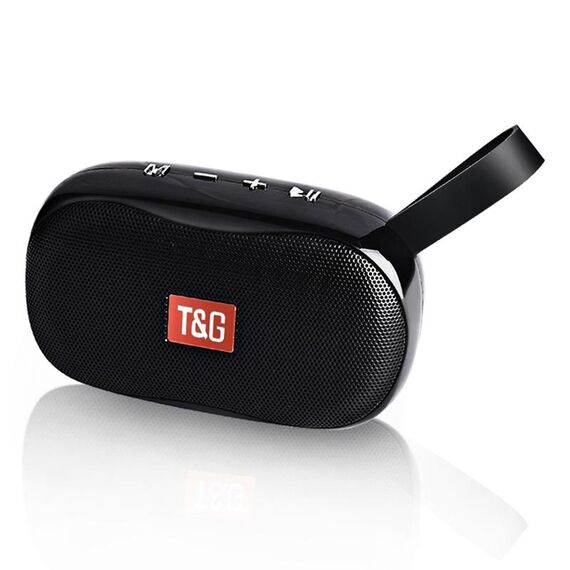 Altoparlante Bluetooth subwoofer T&G TG173 TWS con cavo intrecciato, supporto USB / AUX / TF Card / FM (nero)