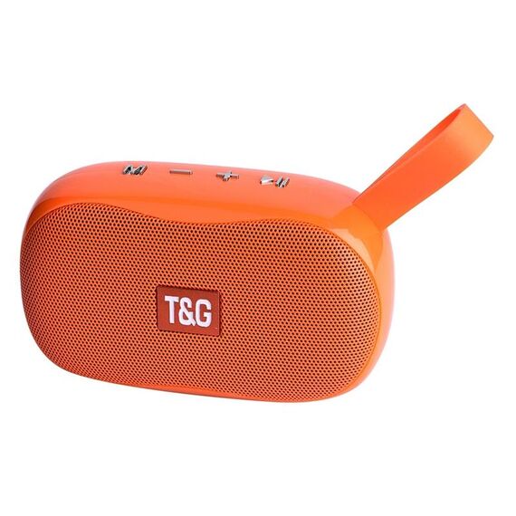 Altoparlante Bluetooth subwoofer T&G TG173 TWS con cavo intrecciato, supporto USB / AUX / TF Card / FM (arancione)