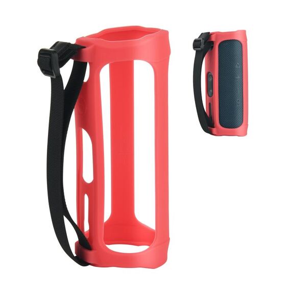 Adatto per JBL Flip5 Altoparlante Silicone Manicotto protettivo in silicone Hollow Portable Soft Silicone Manica Silicone (Rosso)