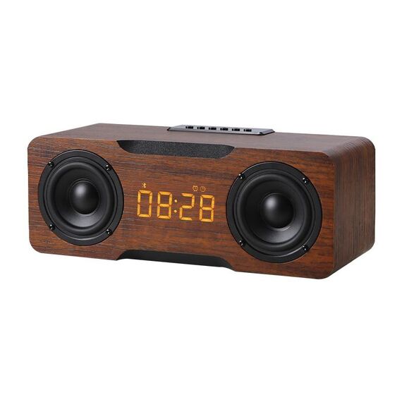 Sveglia multifunzione M8C Altoparlante Bluetooth (marrone scuro)
