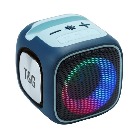 T&G TG359 Altoparlante Bluetooth wireless LED esterno portatile (blu)