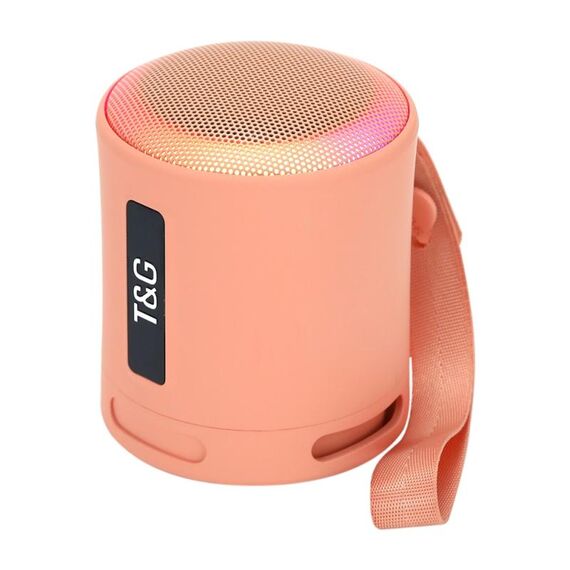 T&G TG373 Subwoofer per altoparlante Bluetooth wireless multicolore RGB portatile da esterno con luce a LED (arancione)