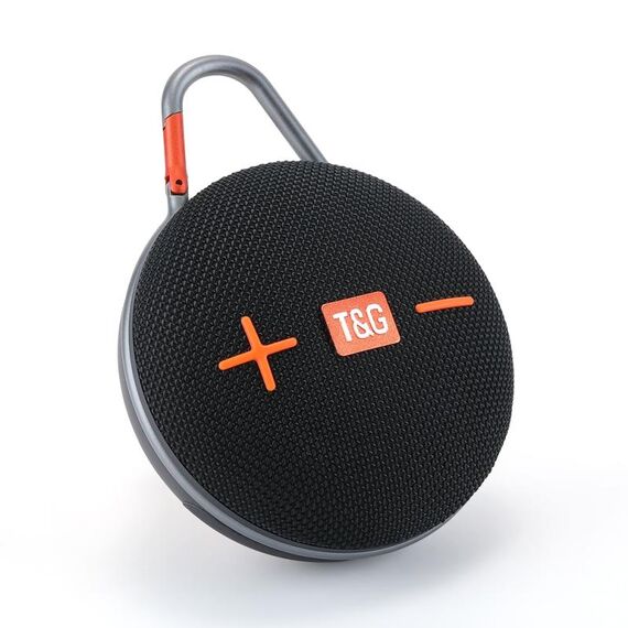 T&G TG648 TWS Mini altoparlante portatile wireless Bluetooth da esterno con luce LED (nero)