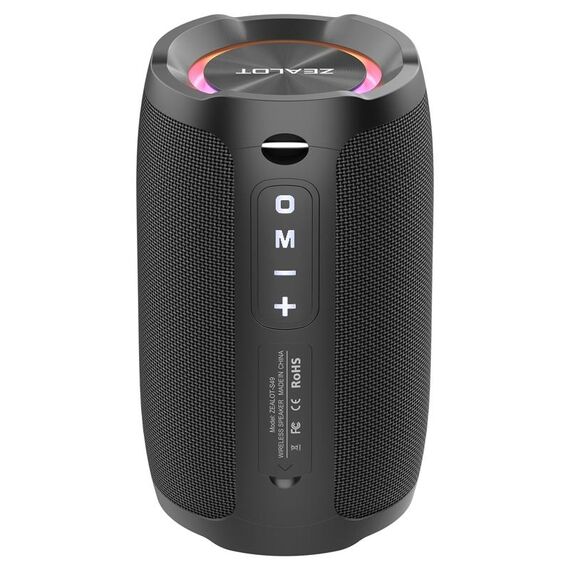 Zealot S49 Altoparlante Bluetooth wireless portatile da esterno con luce RGB (nero)