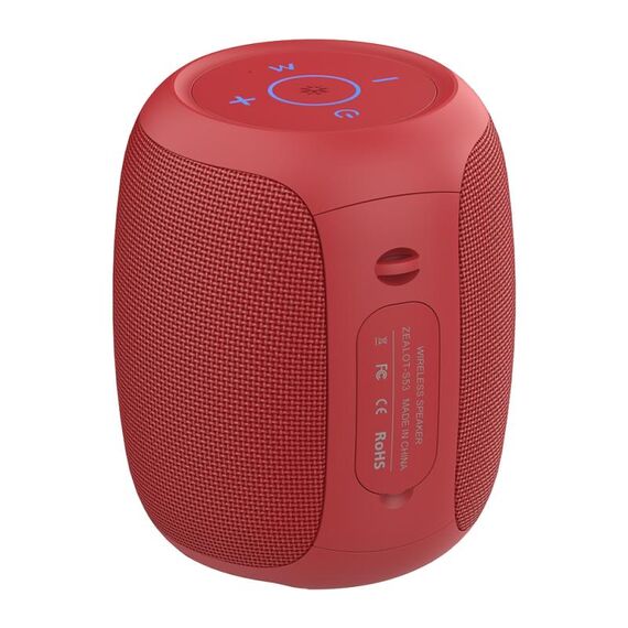 Zealot S53 Altoparlante Bluetooth wireless colorato portatile impermeabile IPX6 (rosso)