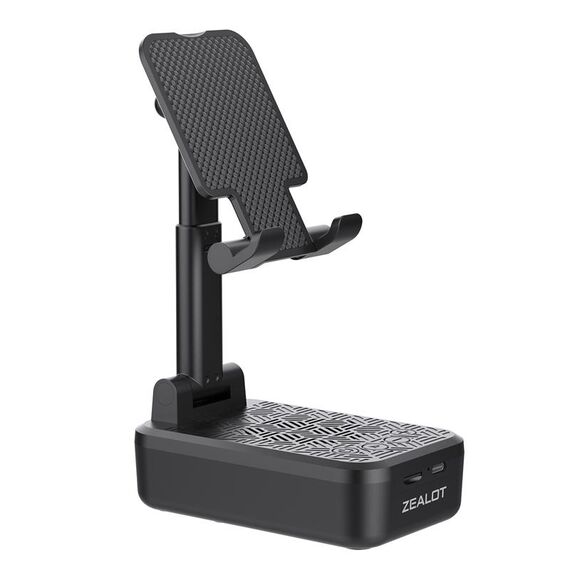 Zealot Z7 Supporto per telefono pieghevole 2 in 1 con altoparlante Bluetooth wireless (nero)