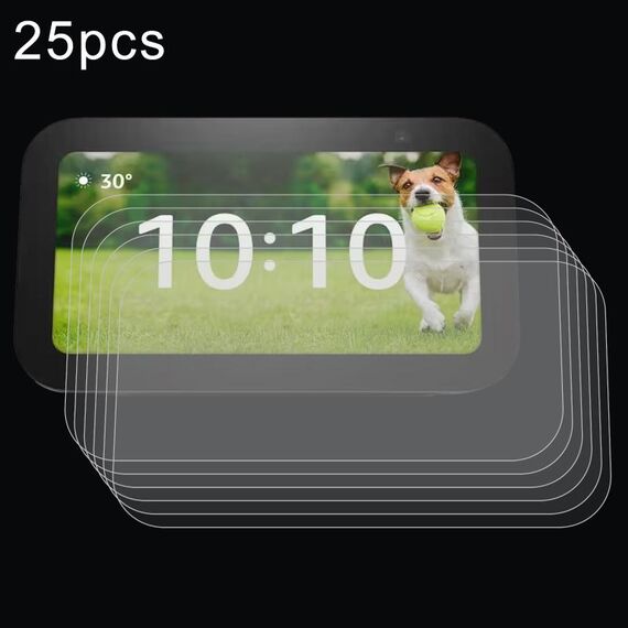 Per Amazon Echo Show 5 3rd Gen 25 pezzi 9H 0,3 mm Pellicola in vetro temperato antideflagrante