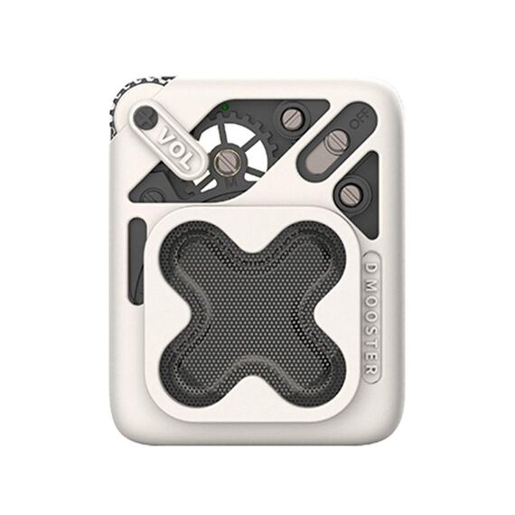D Monster D16 Altoparlante portatile HiFi Bluetooth 5.3, supporto scheda TF (bianco)