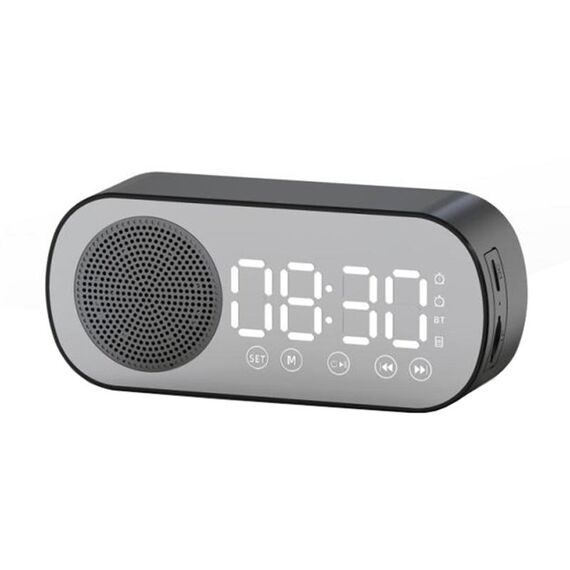 Z7 Digital Bluetooth 5.0 Speaker Multi-Function Specchio Specchio Sveglia FM Radio (nero)