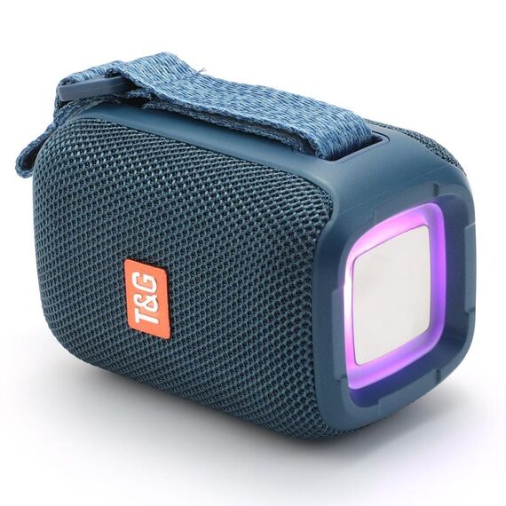 T & G TG339 RGB Light 5W Speaker portatile impermeabile Bluetooth (blu)