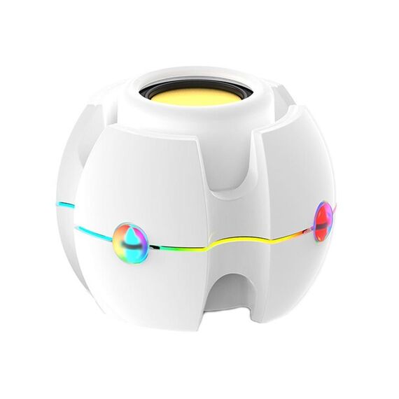 RGB Light Effect Gyro Shape Audio Bluetooth wireless (bianco)