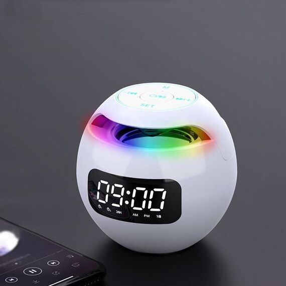 ZXL-G90 Portatile Bluetooth Speaker Bluetooth, Stile: Versione dell'orologio (Bianco)