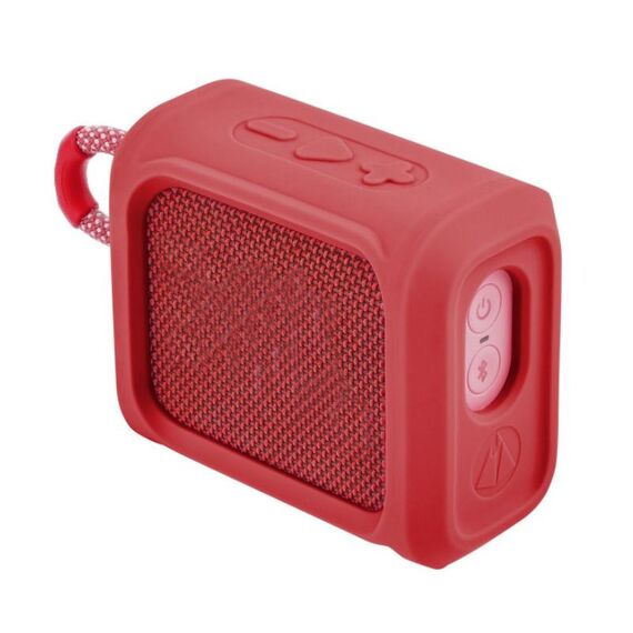 La copertura protettiva in silicone portatile dell'altoparlante può essere fissata con cinghia per jbl go3 (rosso)