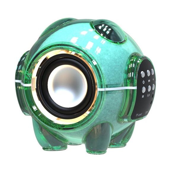 Altoparlante Bluetooth wireless a forma di mini panda spaziale M18 Audio da tavolo portatile per cartoni animati (verde)