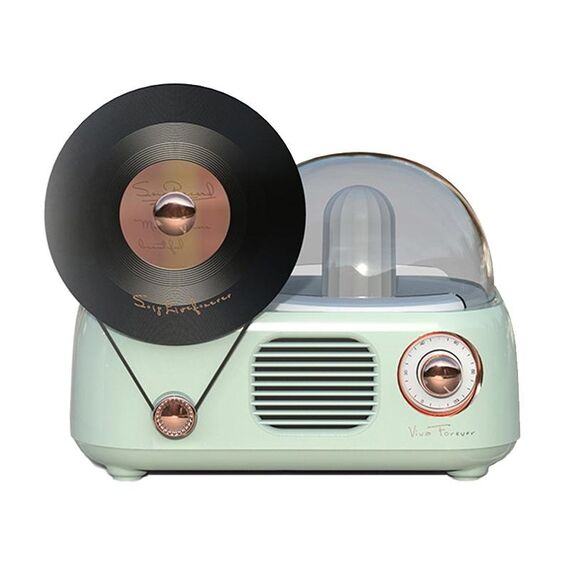 Y02 Giradischi in vinile retrò Altoparlante Bluetooth senza fili Luce ambientale Aromaterapia Audio Bluetooth (verde)