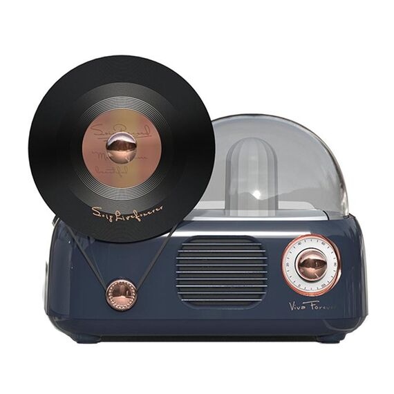 Y02 Giradischi in vinile retrò Altoparlante Bluetooth senza fili Luce ambientale Aromaterapia Audio Bluetooth(Blu)