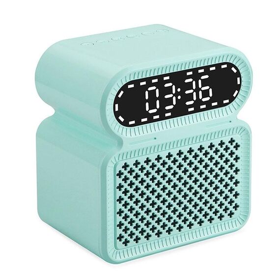 Sveglia da tavolo Altoparlante Bluetooth Doppio altoparlante Audio per computer ad alta potenza (azzurro)