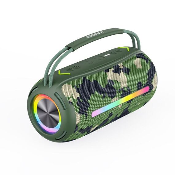 T&G X360 Altoparlante Bluetooth colorato RGB da 20 W Altoparlante stereo 3D portatile da esterno (mimetico)