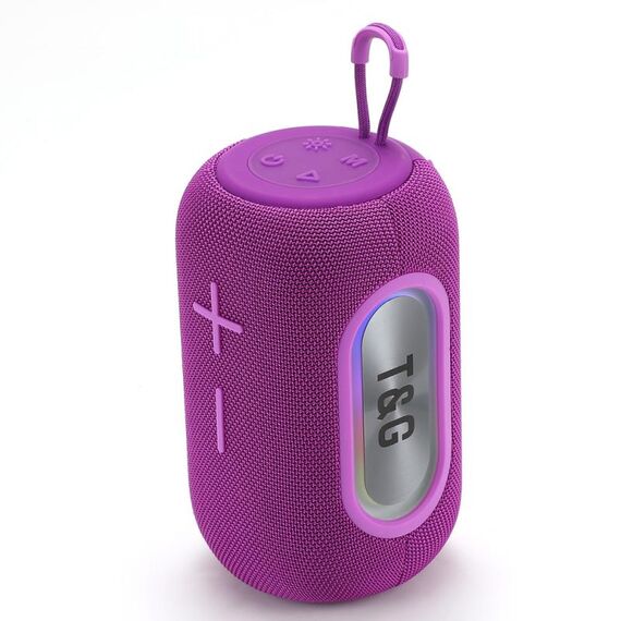 T&G TG665 Altoparlante Bluetooth wireless con subwoofer portatile LED da 20 W (viola)