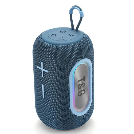 T&G TG665 Altoparlante Bluetooth wireless con subwoofer portatile LED da 20 W (blu)