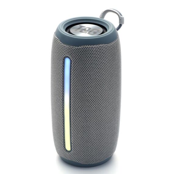T&G TG663 Subwoofer esterno per altoparlante wireless Bluetooth portatile colorato a LED (grigio)