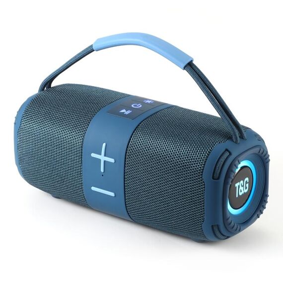 T&G TG-668 Altoparlante Bluetooth wireless Subwoofer portatile TWS con maniglia (blu)