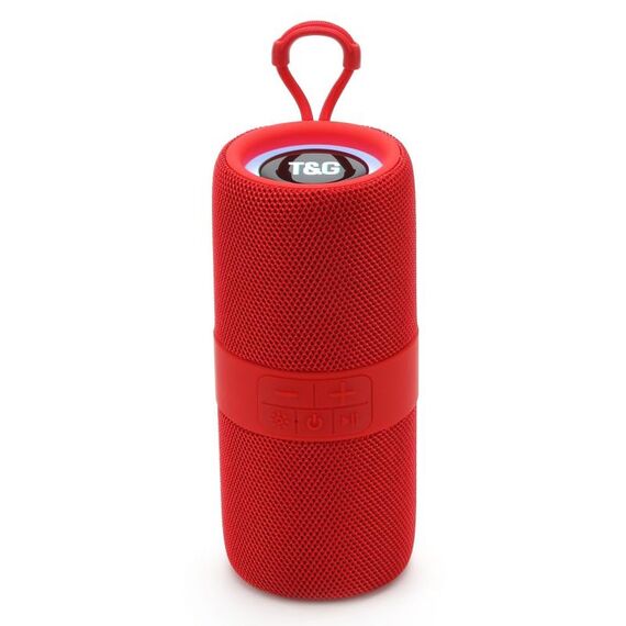 T&G TG-671 Altoparlante subwoofer stereo 3D wireless portatile con FM/USB/LED (rosso)