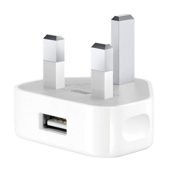 5V / 1A (tappo del Regno Unito) Adattatore caricabatterie USB per iPhone, Galaxy, Huawei, Xiaomi, LG, HTC e altri smartphone, dispositivi ricaricabili (bianco)