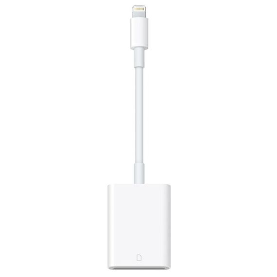 Lettore di fotocamere scheda SD, Lettore per fotocamera da 8 pin a scheda SD (bianco)