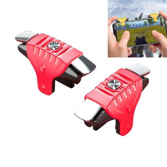 2 paia F01 Galvanotecnica Albero meccanico Pulsante bidirezionale Tiro ausiliario Maniglia di gioco per telefoni cellulari con uno spessore di 6,1-12,0 mm (rosso)