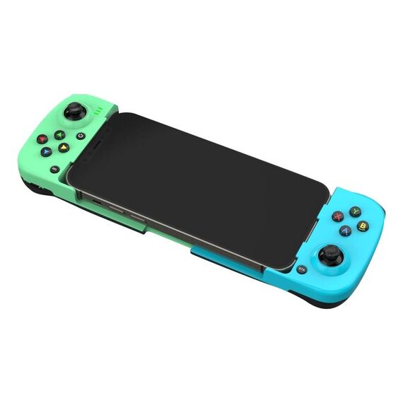 Controller di gioco telescopico BT 5.0 D3 per telefono cellulare Android IOS (verde blu)