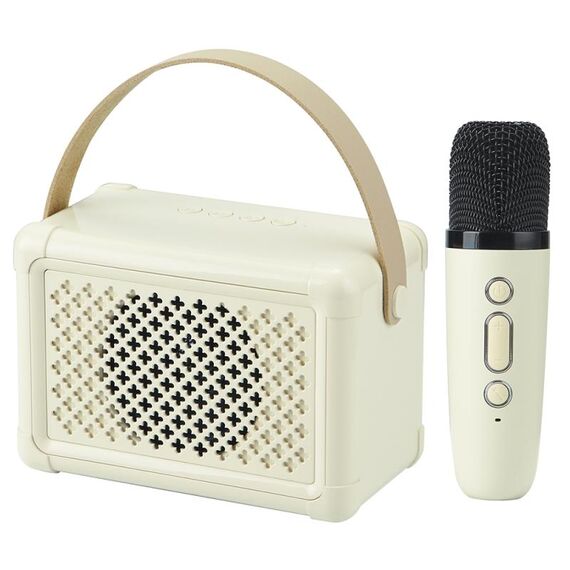 Altoparlante Bluetooth portatile Home Mini Karaoke Audio, Stile: Microfono + altoparlante (giallo chiaro)