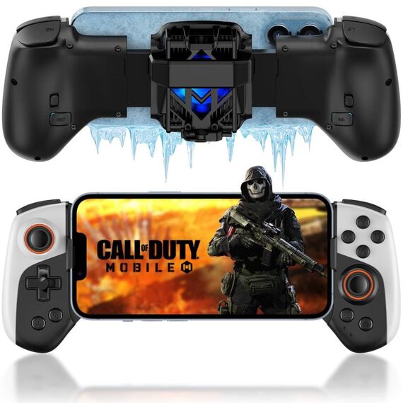 Controller di gioco per telefono cellulare con dispositivo di raffreddamento e 2 pulsanti posteriori macro programmabili (nero)