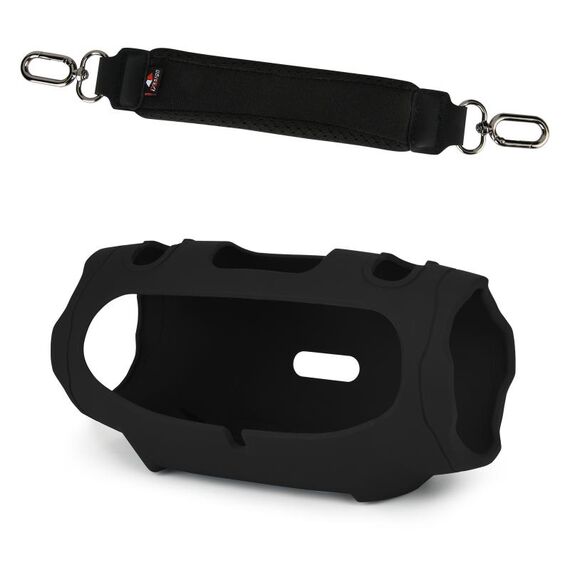 Per JBL Xtreme 4 Speaker Custodia in silicone con tracolla di decompressione Guscio protettivo portatile (nero)