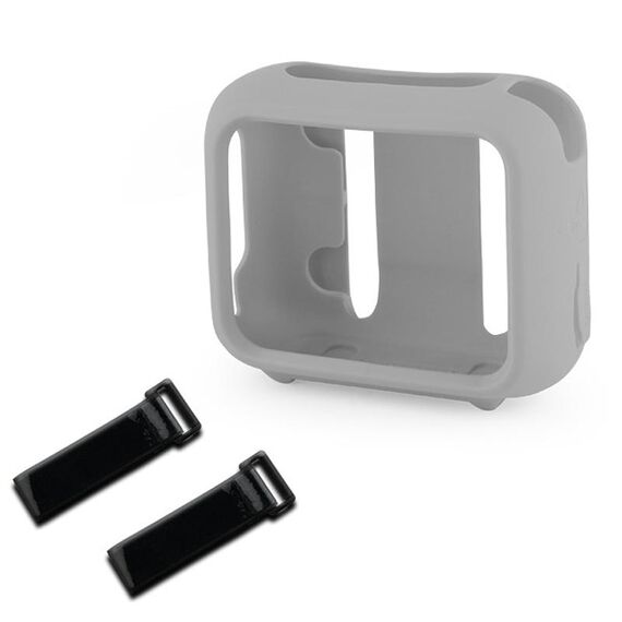 Per JBL Go 4 Speaker Cover in silicone con cinghia di fissaggio per bici e carrello da golf (grigio)