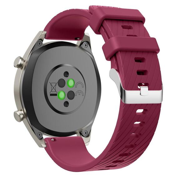 Cinturino per orologio in silicone twill da 20 mm (rosso vino)