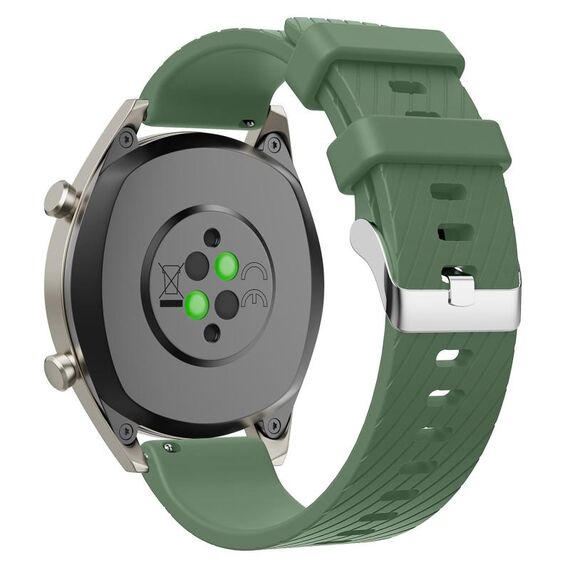 Cinturino per orologio in silicone twill da 20 mm (verde)