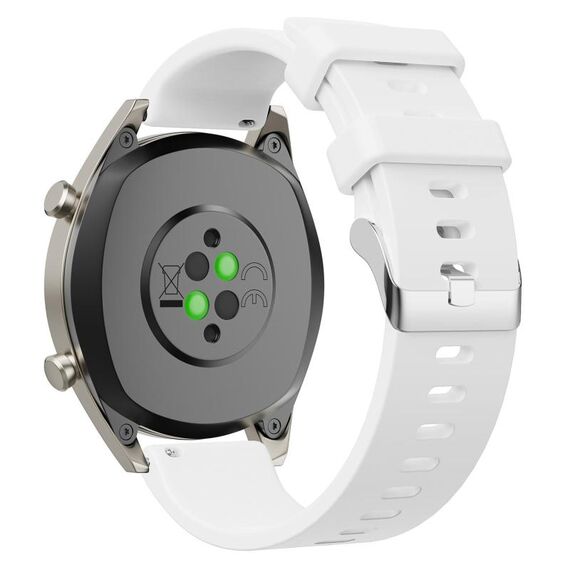 Cinturino per orologio in silicone lucido da 20 mm (bianco)