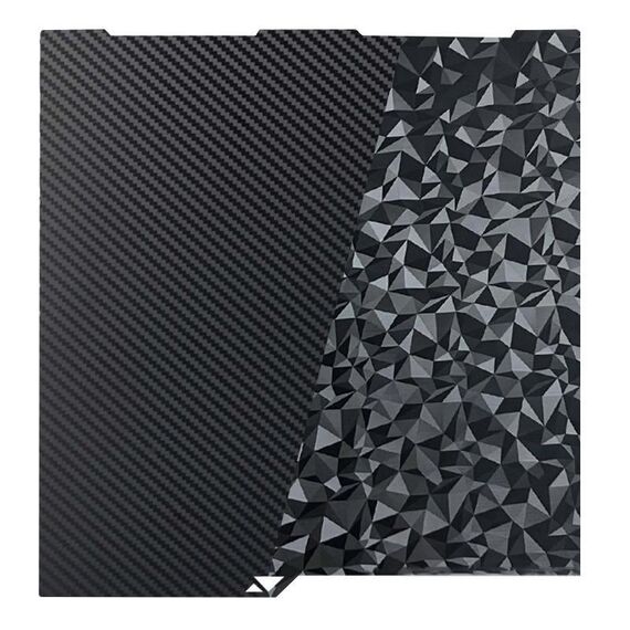 Piastra di stampa 3D in lamiera di acciaio a molla per ANYCUBIC 268x256 mm, stile: fibra di carbonio PET + pellicola diamantata PEO