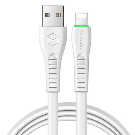 Cavo LED da 8 pin a USB Mcdodo CA-6362 serie Flying Fish, lunghezza: 1,8 m (bianco)