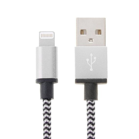 2A DATI DI SINC USB STILE ANTINATO A 8A / Cavo di ricarica, Cavo del cavo: 1m (Argento)